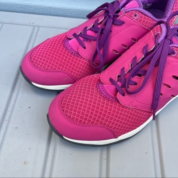 Vionic Benture Sneakers Fuchsia Pink Lace Up Comfort Shoes Mesh Leather Size 11 - Picture 4 of 13
